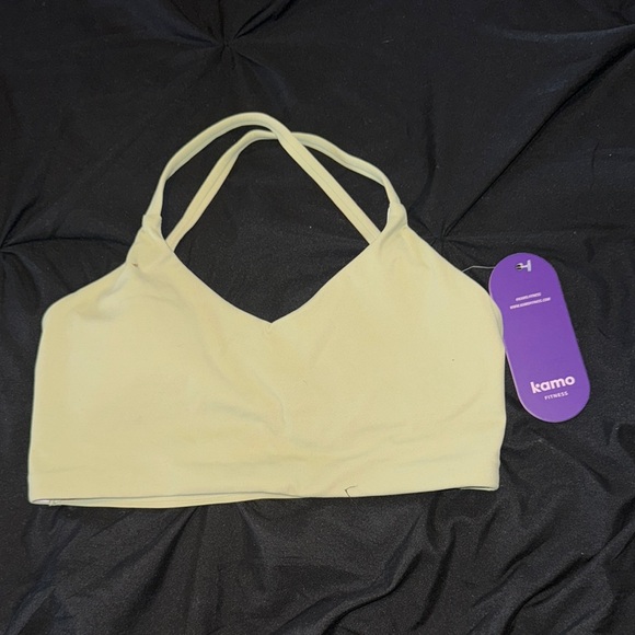 AMO Women's Cream Sports Bra - Picture 1 of 2